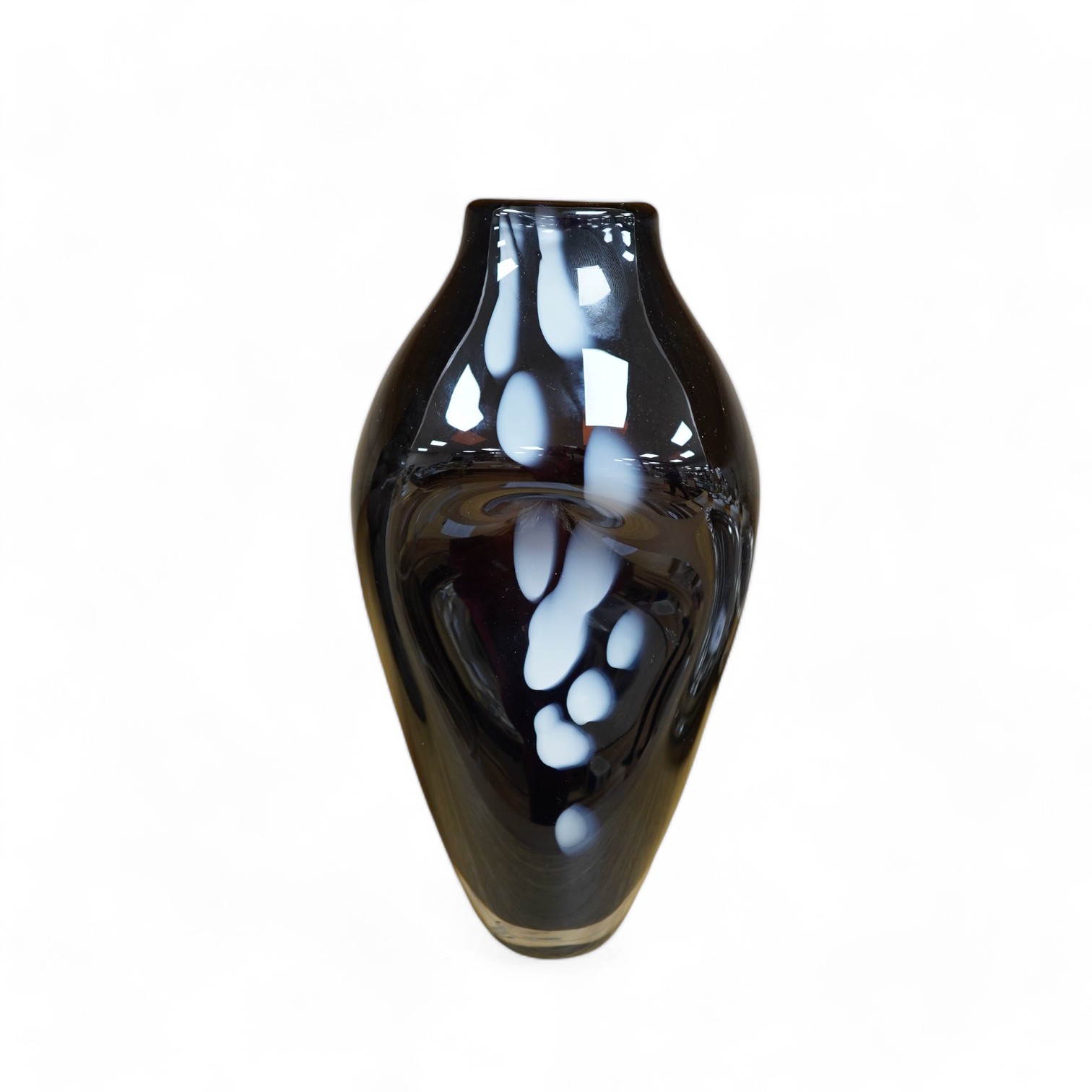 A modern Studio glass vase 'Black Hole' vase, signed 'Walsh Ifon.. 2004', 24cm. Condition - good